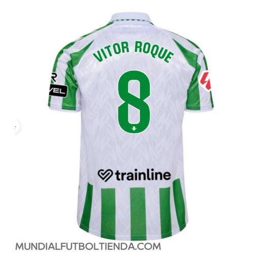 Camiseta Real Betis Vitor Roque #8 Primera Equipación Replica 2024-25 mangas cortas